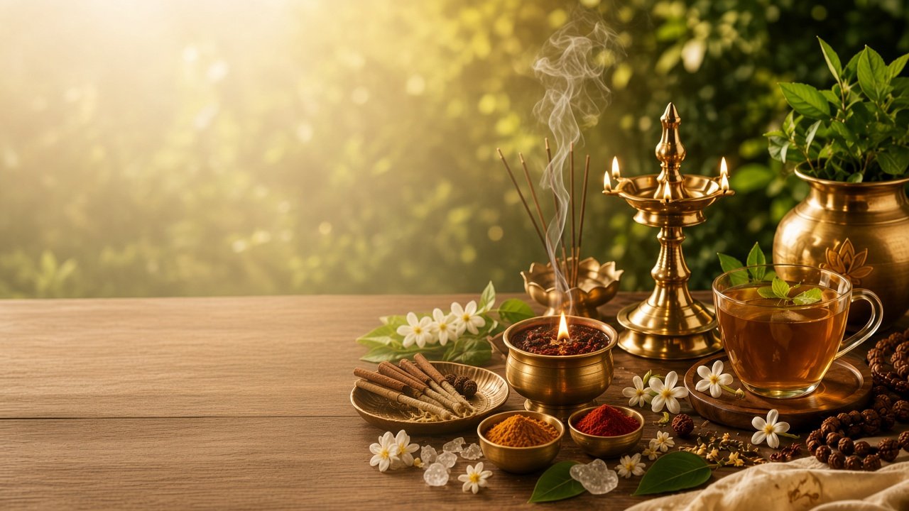 Traditional ritual objects and natural materials